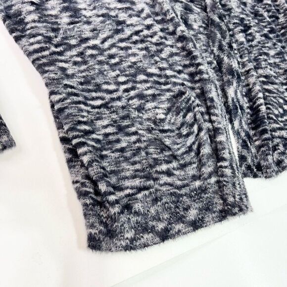 LOGO Lori Goldstein Eyelash Cardigan Womens 4X Open Front Pocketed Ribbed Trim - Picture 2 of 9